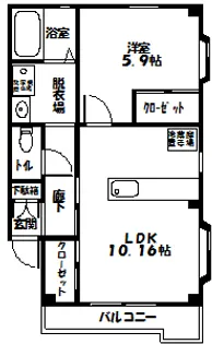 ウェルTU【3階】の間取り