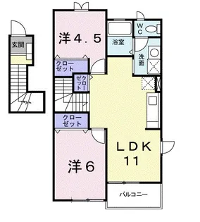 千葉県茂原市東郷【アパート】の間取り