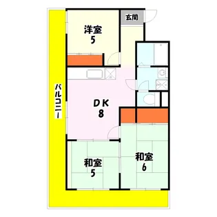 コーポオークラ【3階】の間取り