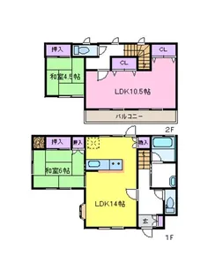 栃木県宇都宮市上田町【一戸建】の間取り