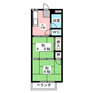 美津乃マンション【4階】の間取り