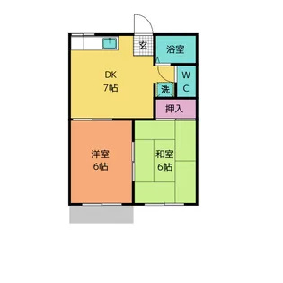 フォーブル赤菱【1階】の間取り