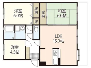 第2ファミーユ半田【4階】の間取り