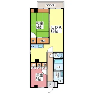 ヴィラ松下【2階】の間取り