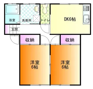 Kフラット【1階】の間取り