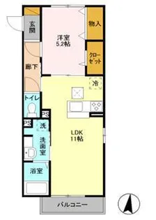 アンリシール・レイク【3階】の間取り