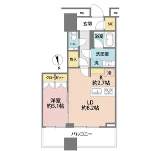 ワールドタワーレジデンス【28階】の間取り