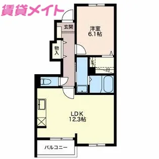 アーバンダンスII【1階】の間取り