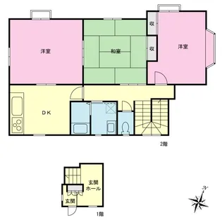 神奈川県横浜市金沢区富岡西5【一戸建】の間取り
