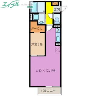 スタブリテラス大山田【1階】の間取り