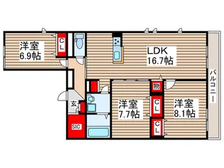 GRACE KOWA【4階】の間取り