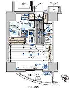 ベルグレード王子【9階】の間取り