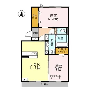 2LDKの間取り画像