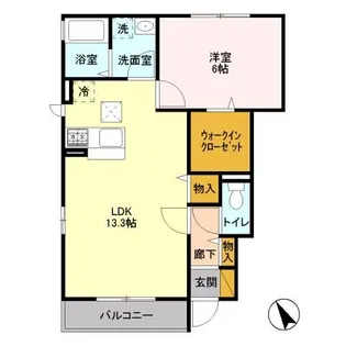 茨城県水戸市吉沢町【アパート】の間取り