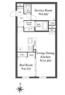 SOLASIA residence世田谷代田の間取り