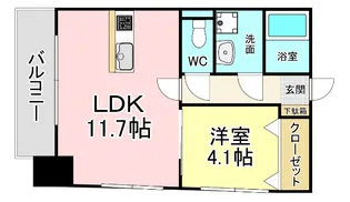 ERIOS COURT 中津口【6階】の間取り