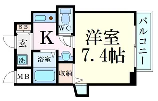 KDXレジデンス西院【8階】の間取り