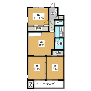 ミナミロイヤルハイツ【3階】の間取り