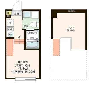 フリーデン西新井【1階】の間取り