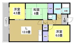 ハイツ四ツ池【3階】の間取り