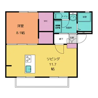 ヒルヴィレッジ【1階】の間取り