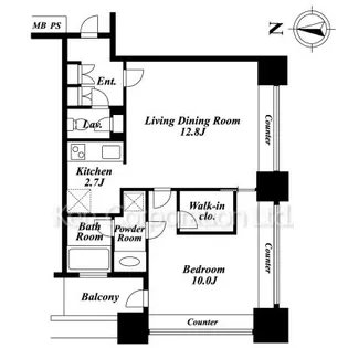 芝浦アイランド エアタワー【17階】の間取り