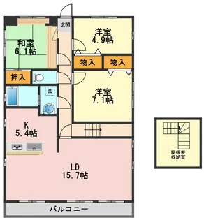 東京都江戸川区篠崎町5【マンション】の間取り