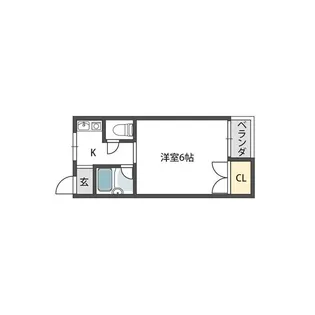 1Kの間取り画像