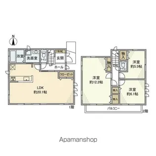 東京都練馬区三原台1【一戸建】の間取り