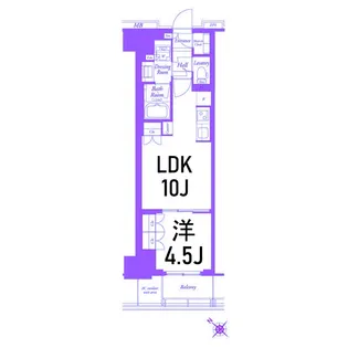 神奈川県横浜市中区伊勢佐木町3【マンション】の間取り