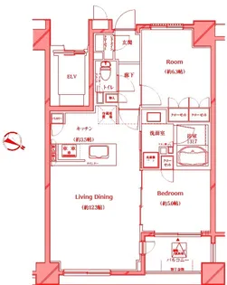 プレシス関内千歳公園【5階】の間取り