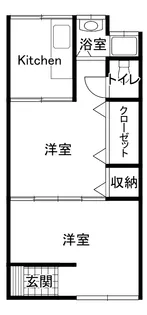 クレッシェンド荒手【1階】の間取り