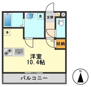 東京都江戸川区西一之江1【アパート】の間取り