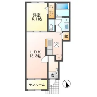 アリビオ・リラ III【1階】の間取り