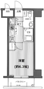 ガラ・ステージ芝公園駅前【3階】の間取り