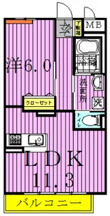 アムール・ゼルコバ【2階】の間取り