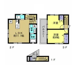 2LDKの間取り画像