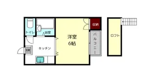 パインハイツ生駒【2階】の間取り
