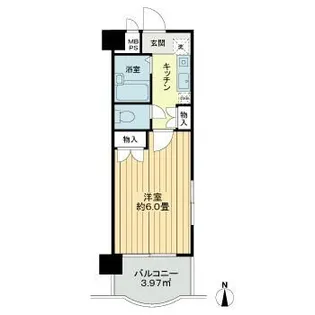 サンシティ五橋【10階】の間取り