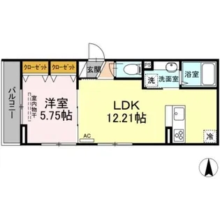 エクセリア田柄【2階】の間取り
