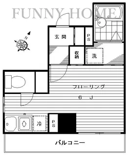 リバーヴィレッジ若林【6階】の間取り