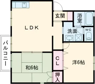アーバン富岡【2階】の間取り
