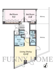 パシフィックレジデンス目黒本町【6階】の間取り