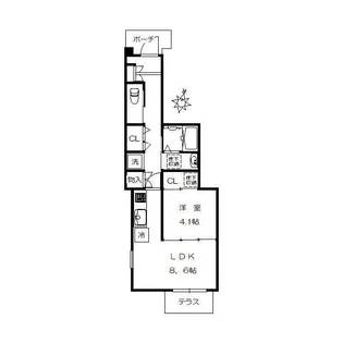 東京都大田区羽田2【アパート】の間取り