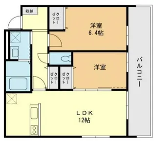 レーヴ京成高砂【1階】の間取り