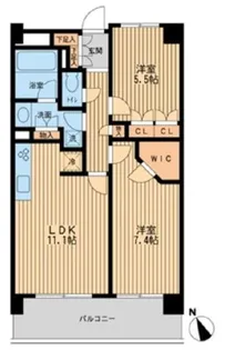 HF若林公園レジデンス【3階】の間取り