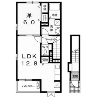 埼玉県加須市三俣2【アパート】の間取り