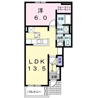アンシャンテII【1階】の間取り