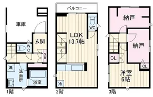 千葉県市川市真間2【一戸建】の間取り