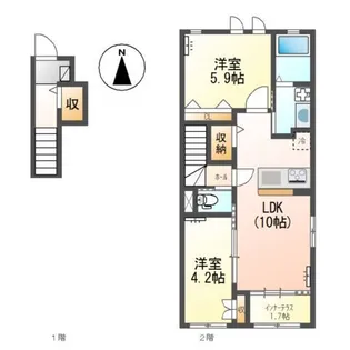 メルローズ【2階】の間取り
